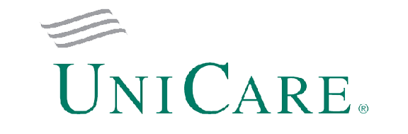The image displays a logo with the text UNICARE prominently featured at the top, followed by additional smaller text, all set against a green background with a white border.